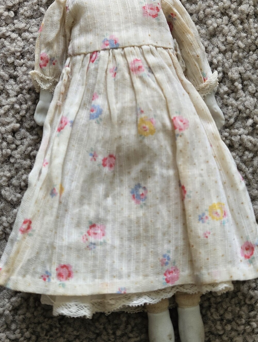 Vintage (1880-1900) Porcelain 8" Doll Made In Germany.